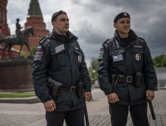 Работа туристической полиции в Москве
