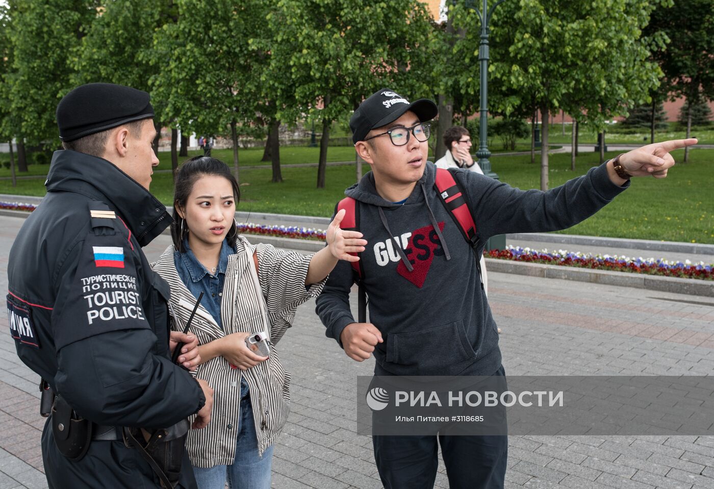 Работа туристической полиции в Москве