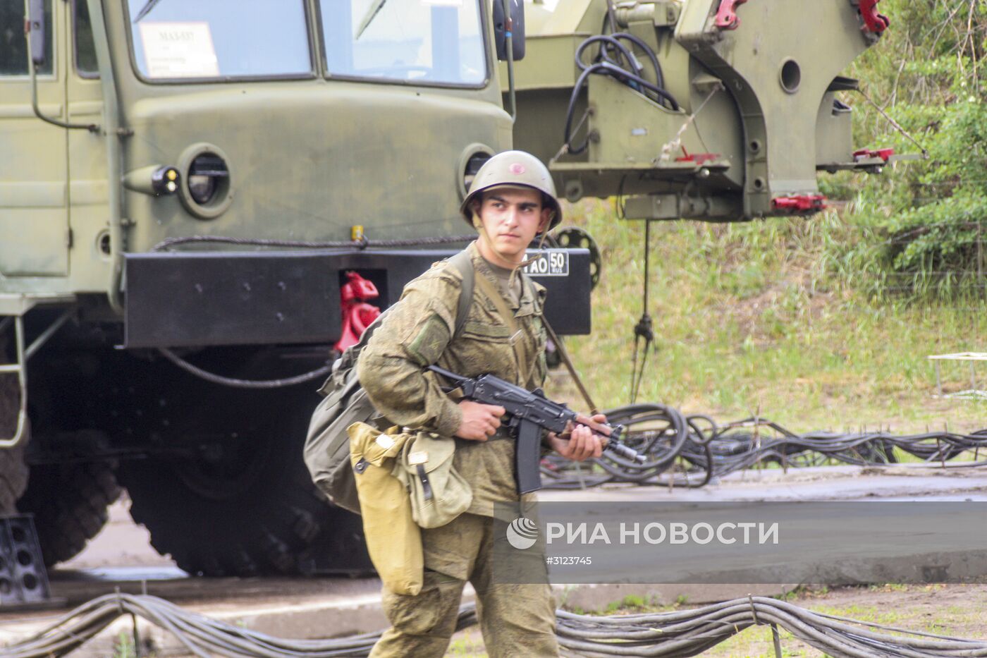 Учения войск ПВО с участием дивизиона ЗРК С-300 "Фаворит"