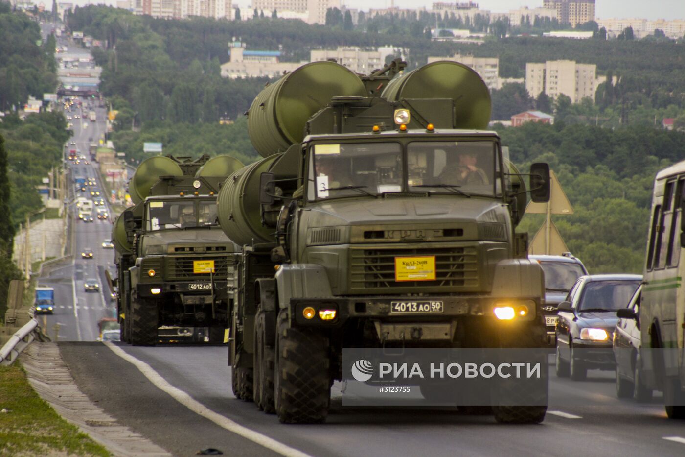 Учения войск ПВО с участием дивизиона ЗРК С-300 "Фаворит"