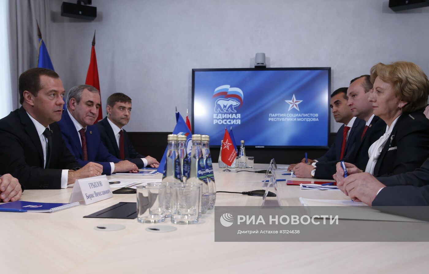Премьер-министр РФ Д. Медведев встретился с З. Гречаной