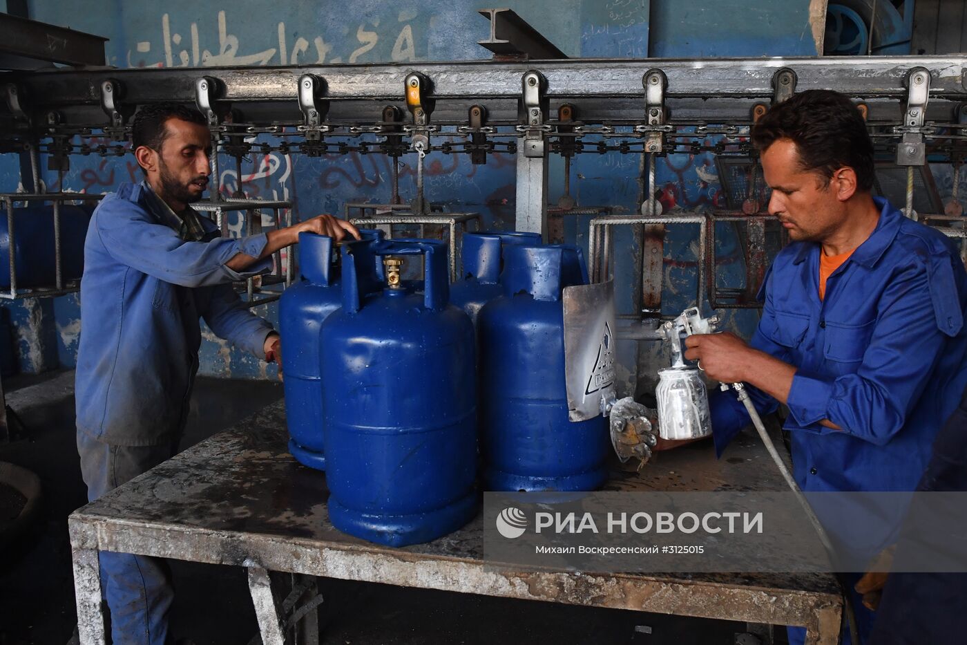 Завод по производству газовых баллонов в г. Сфира провинции Алеппо