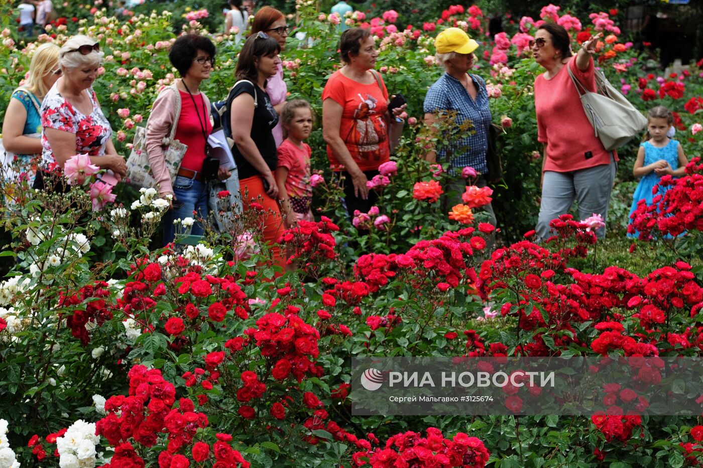 Открытие выставок "Розовый вальс" и "Динозавры в Крыму" в Никитском ботаническом саду
