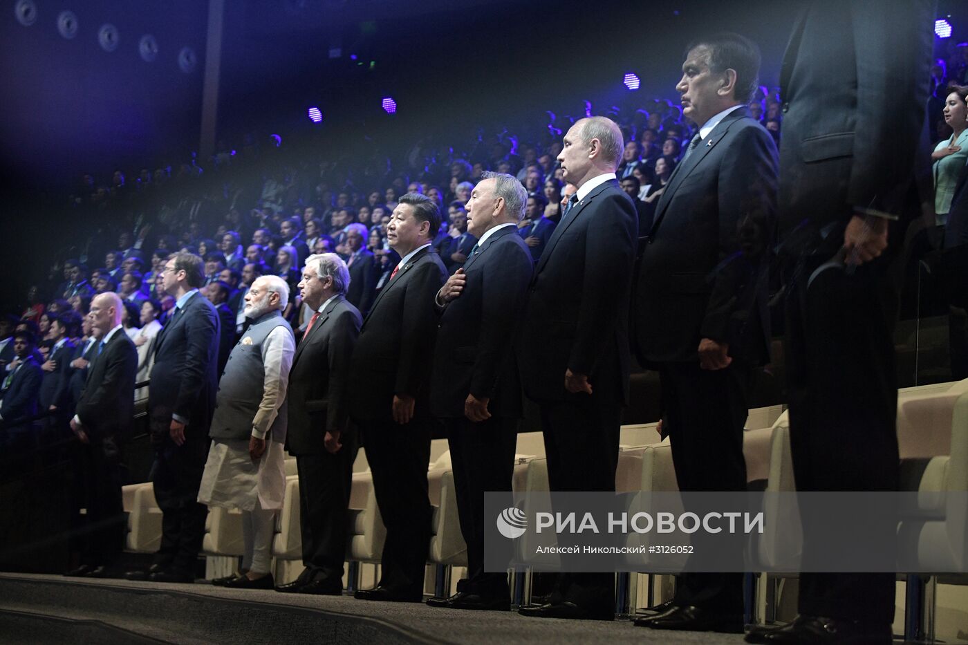 Рабочий визит президента РФ В. Путина в Казахстан. День второй