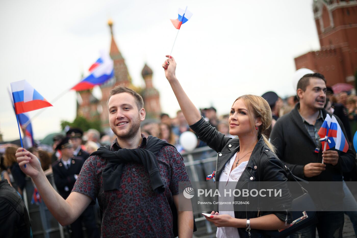 Праздничный концерт, посвященный Дню России, на Красной площади