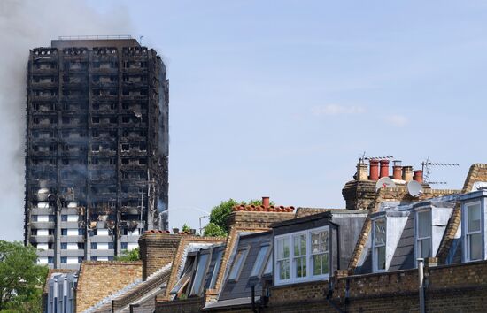 Пожар в жилом доме на западе Лондона