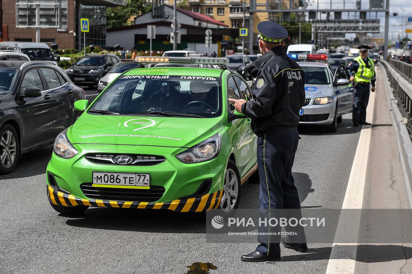 Работа экипажа дорожного патруля ЦОДД