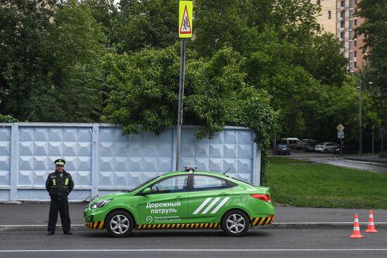 Работа экипажа дорожного патруля ЦОДД