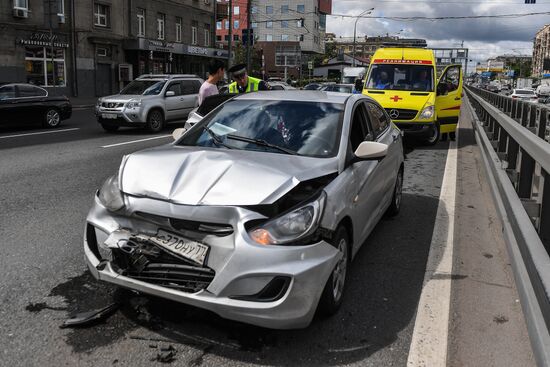 Работа экипажа дорожного патруля ЦОДД