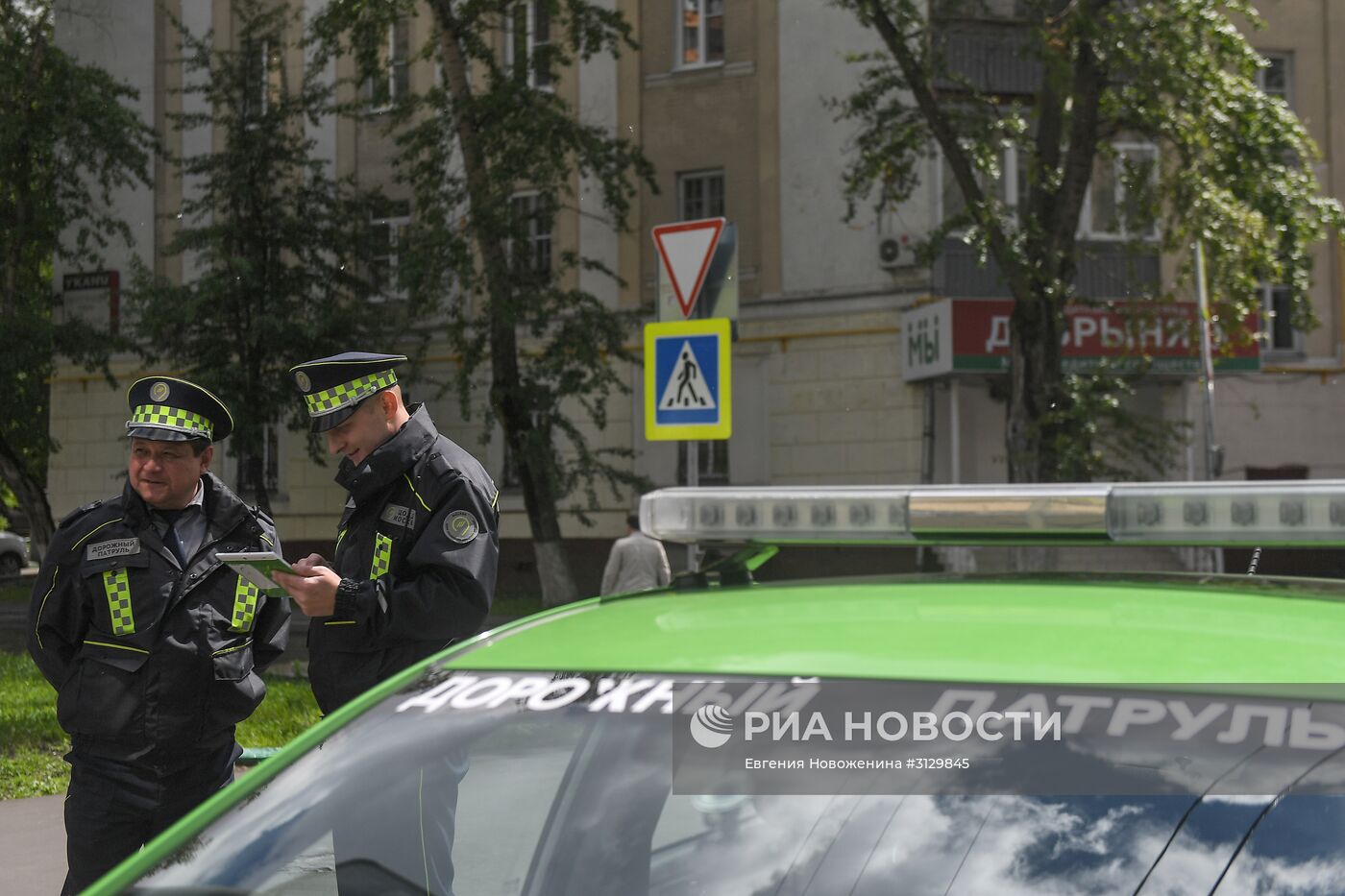 Работа экипажа дорожного патруля ЦОДД