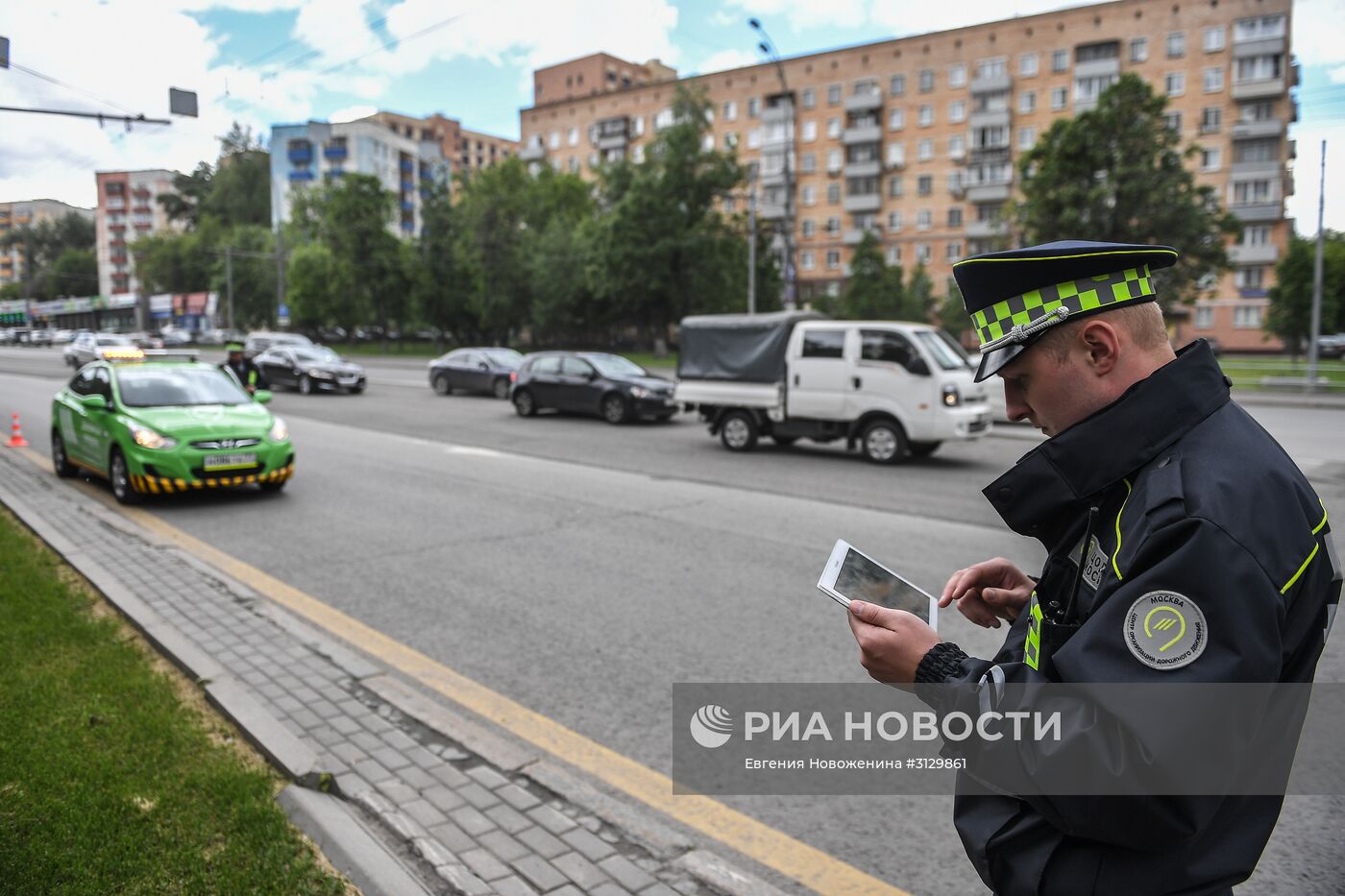 Работа экипажа дорожного патруля ЦОДД