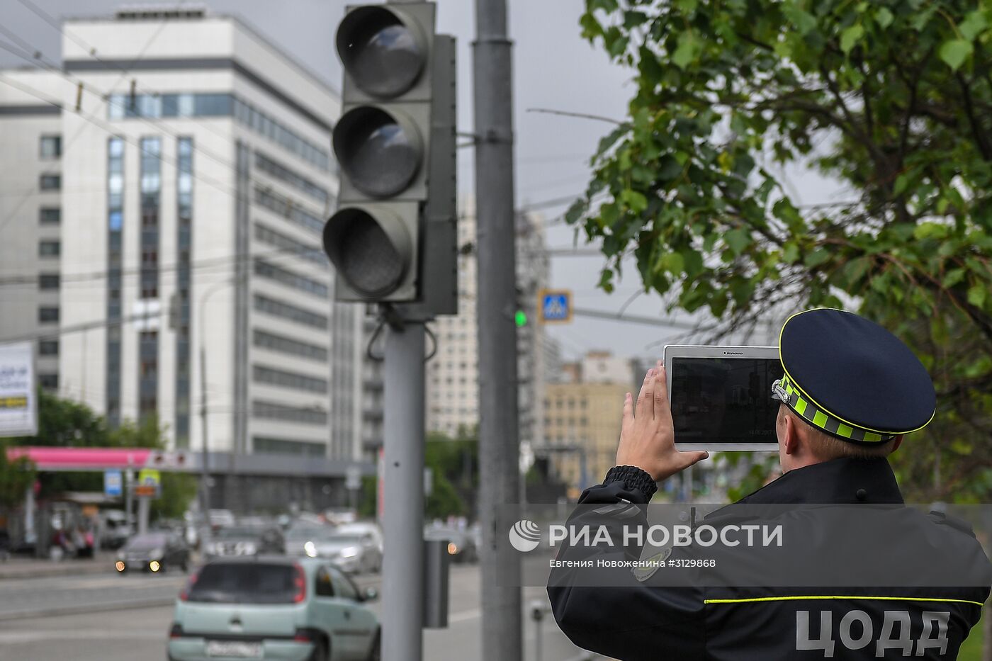 Работа экипажа дорожного патруля ЦОДД