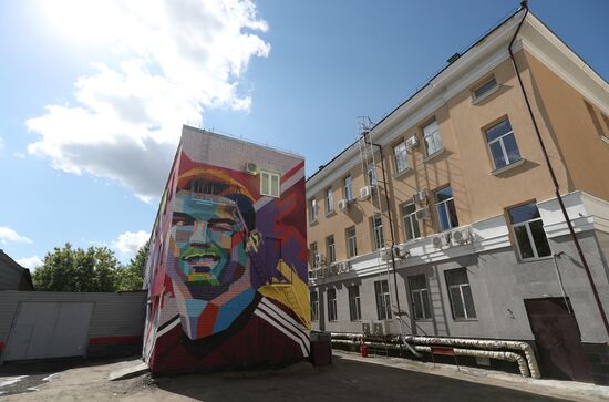 В Казани появилось граффити, посвященное Криштиану Роналду
