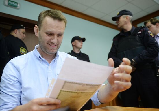 Рассмотрение жалобы на арест А. Навального в Мосгорсуде