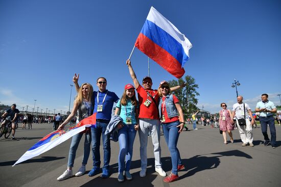 Стадион "Санкт-Петербург Арена" перед матчем открытия Кубка конфедераций-2017