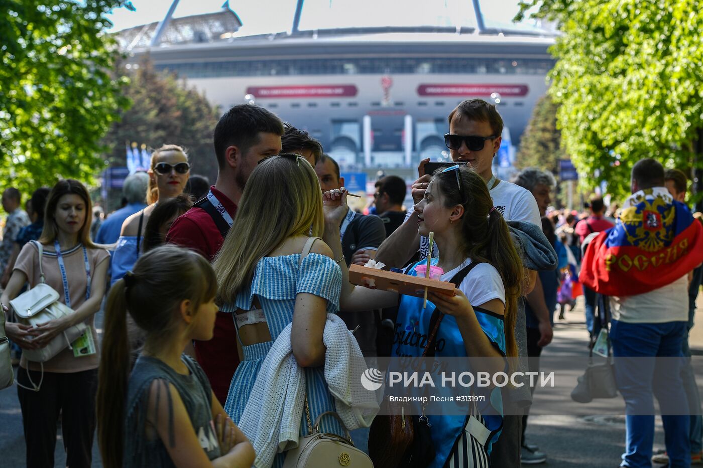 Стадион "Санкт-Петербург Арена" перед матчем открытия Кубка конфедераций-2017