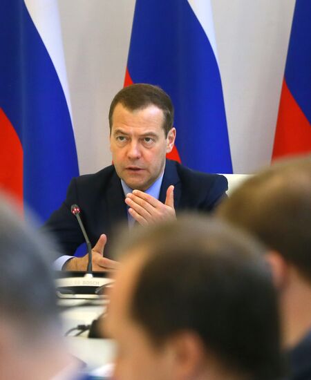 Премьер-министр РФ Д. Медведев посетил международный аэропорт "Шереметьево"