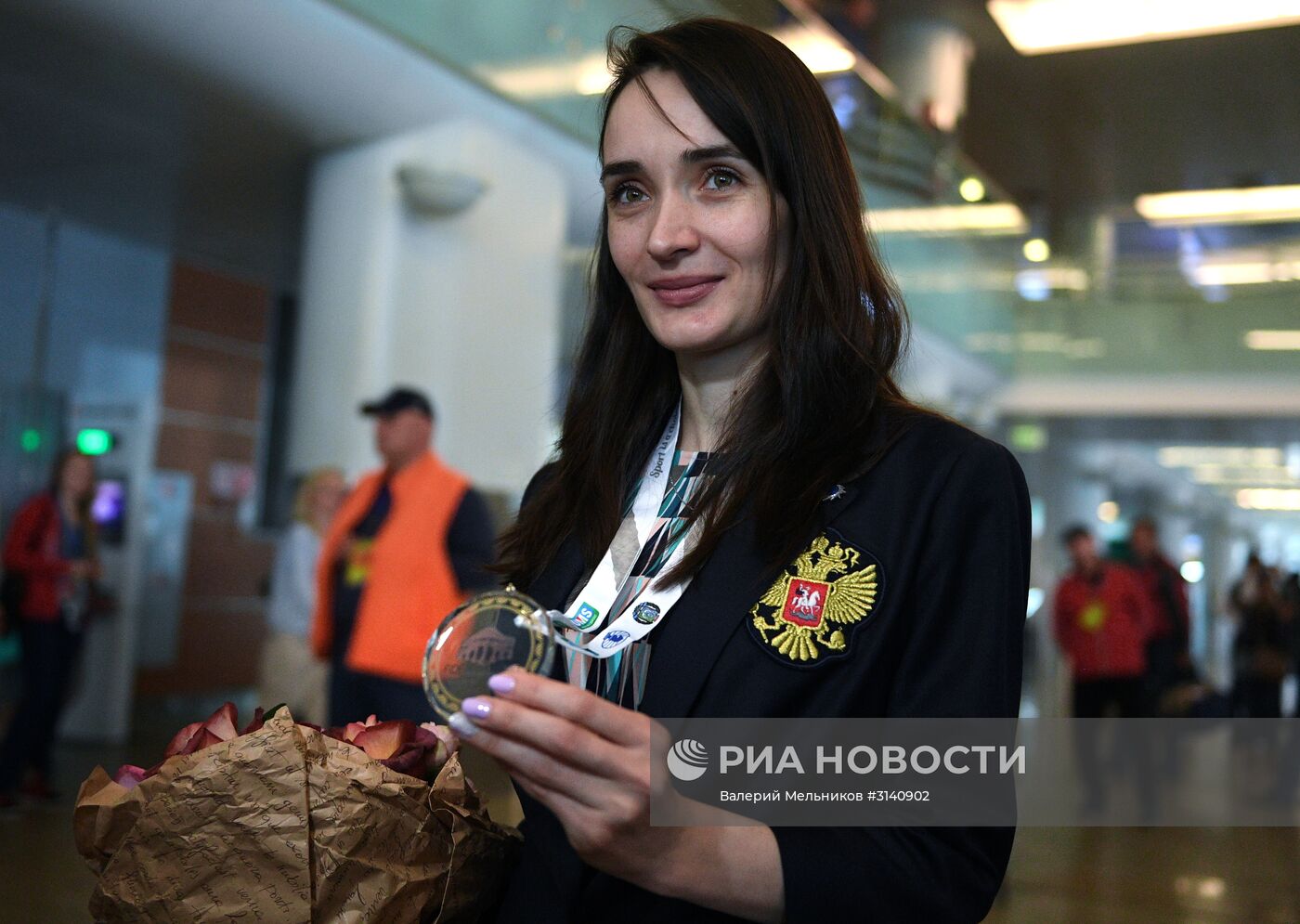 Прилет сборных России по шахматам в Москву
