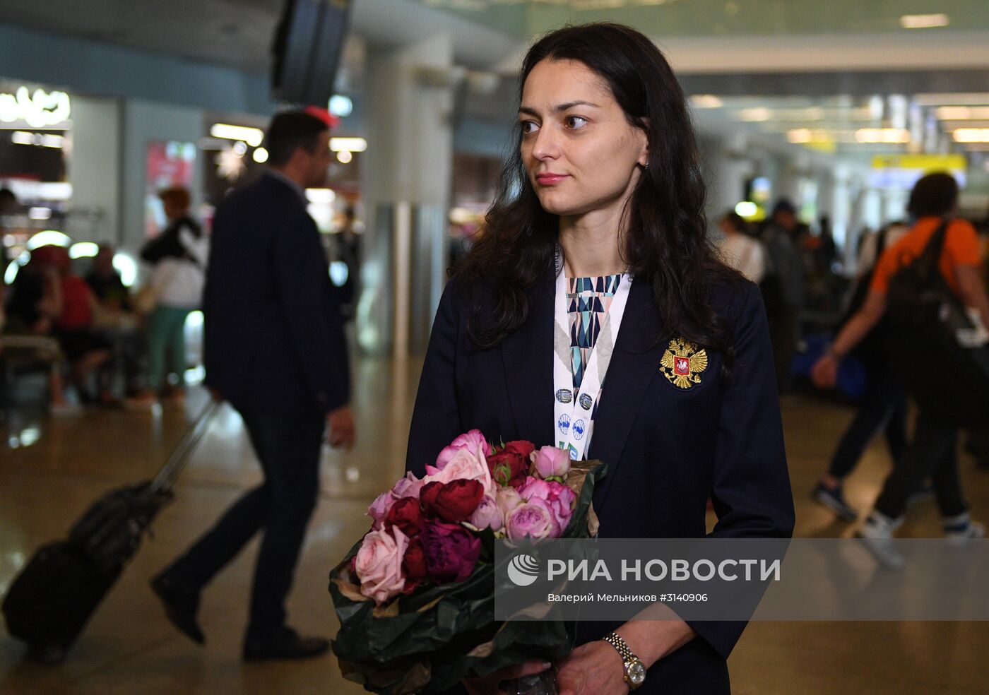 Прилет сборных России по шахматам в Москву