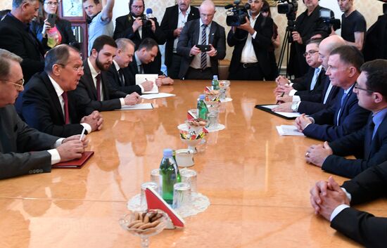 Встреча главы МИД РФ С. Лаврова и председателя Кнессета Израиля Ю. Эдельштейна