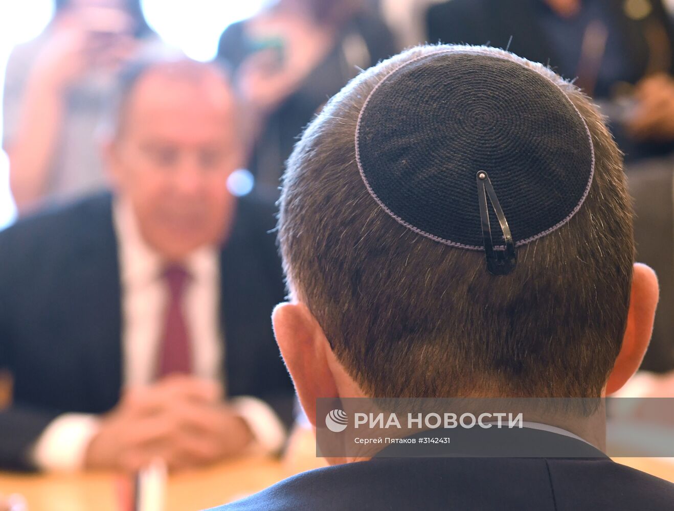 Встреча главы МИД РФ С. Лаврова и председателя Кнессета Израиля Ю. Эдельштейна