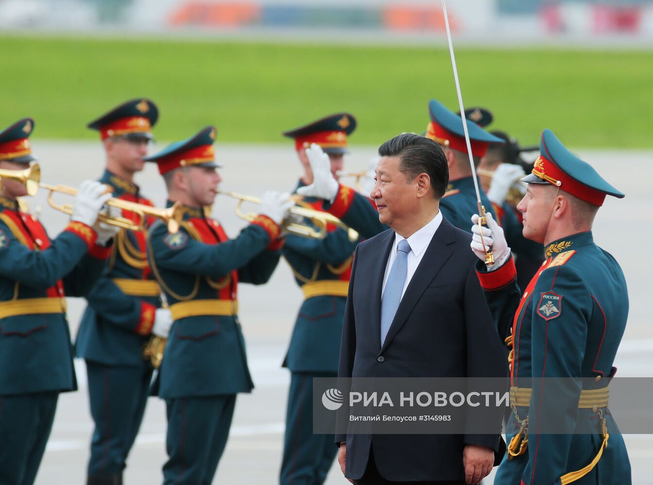 Прилет председателя Китайской Народной Республики Си Цзиньпина в Москву