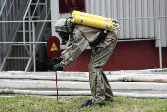 Учения МЧС в Донецке