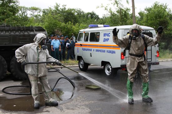 Учения МЧС в Донецке