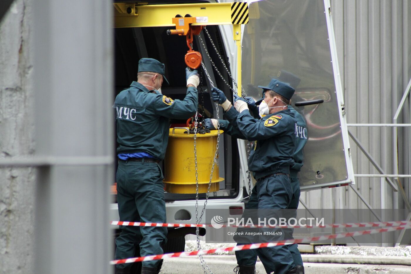 Учения МЧС в Донецке