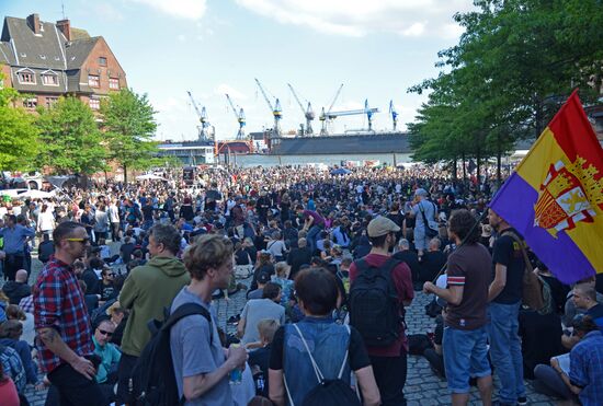 Акции протеста в Гамбурге