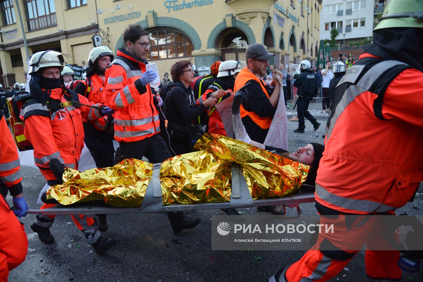 Акции протеста в Гамбурге