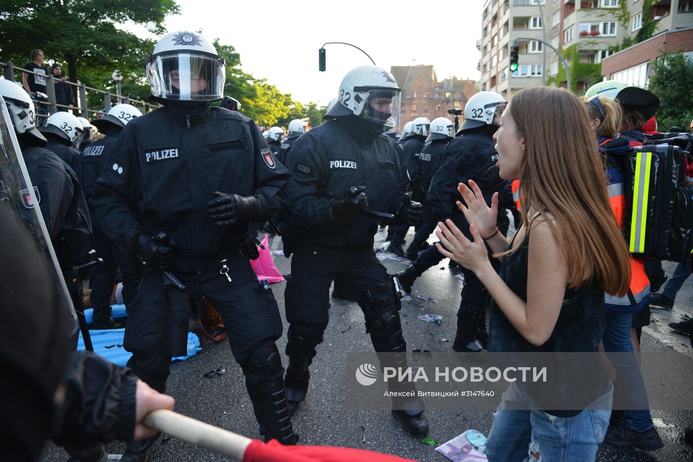 Акции протеста в Гамбурге
