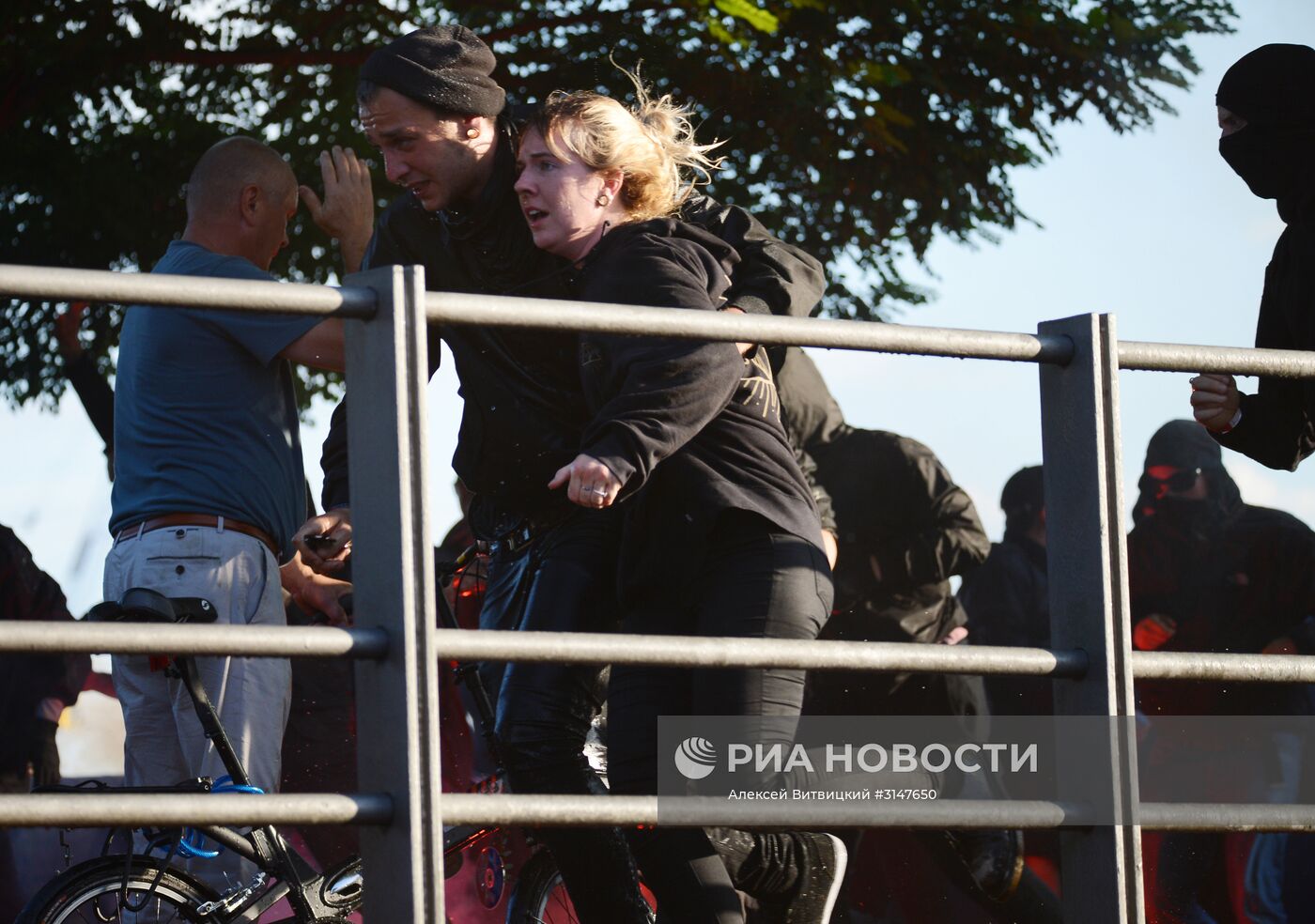 Акции протеста в Гамбурге