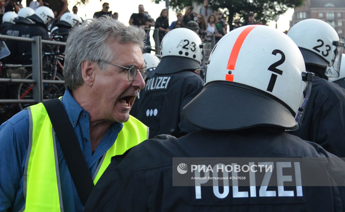 Акции протеста в Гамбурге