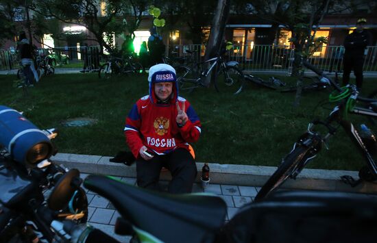 Третий ночной велопарад в Москве