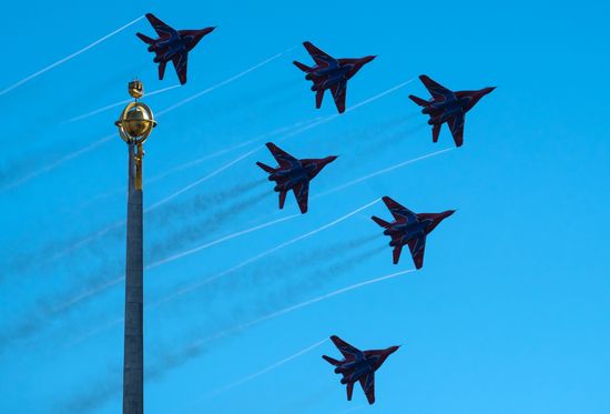 Празднование 105-летия Воздушно-космических сил РФ в Санкт-Петербурге