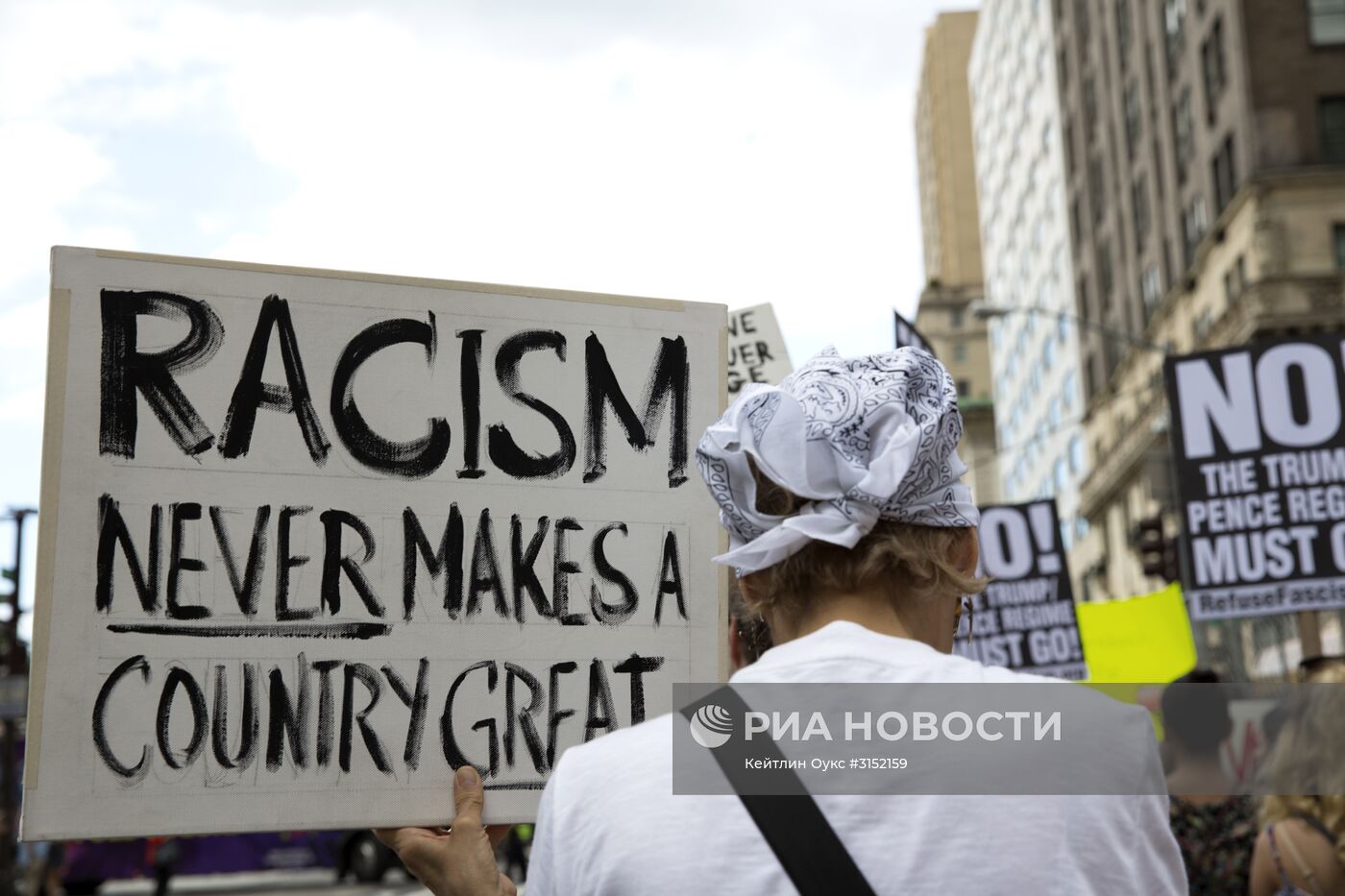 Акция протеста против Трампа в США