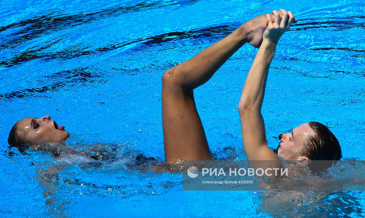 Чемпионат мира FINA 2017. Синхронное плавание. Смешанные дуэты. Техническая программа. Финал