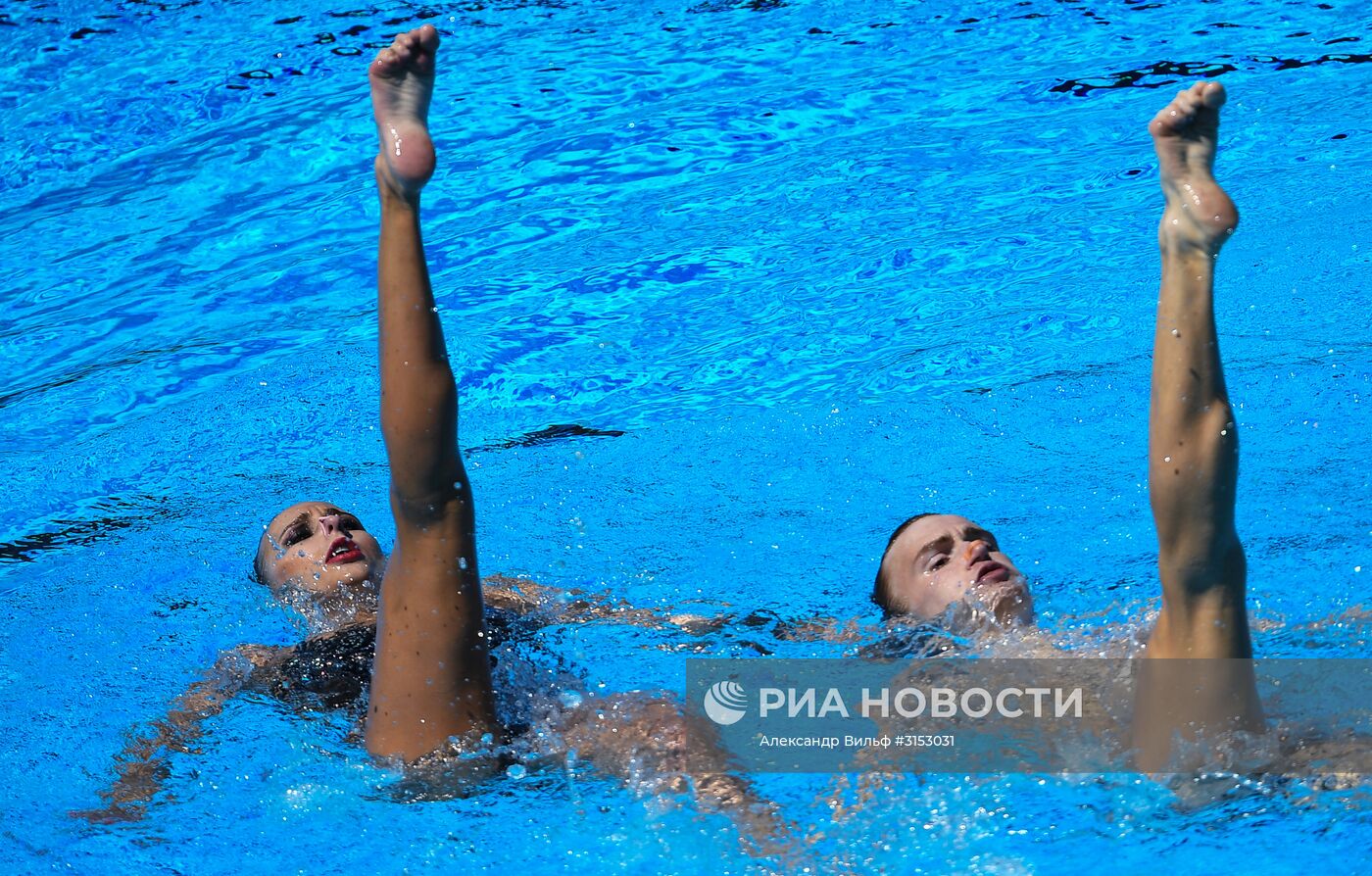 Чемпионат мира FINA 2017. Синхронное плавание. Смешанные дуэты. Техническая программа. Финал