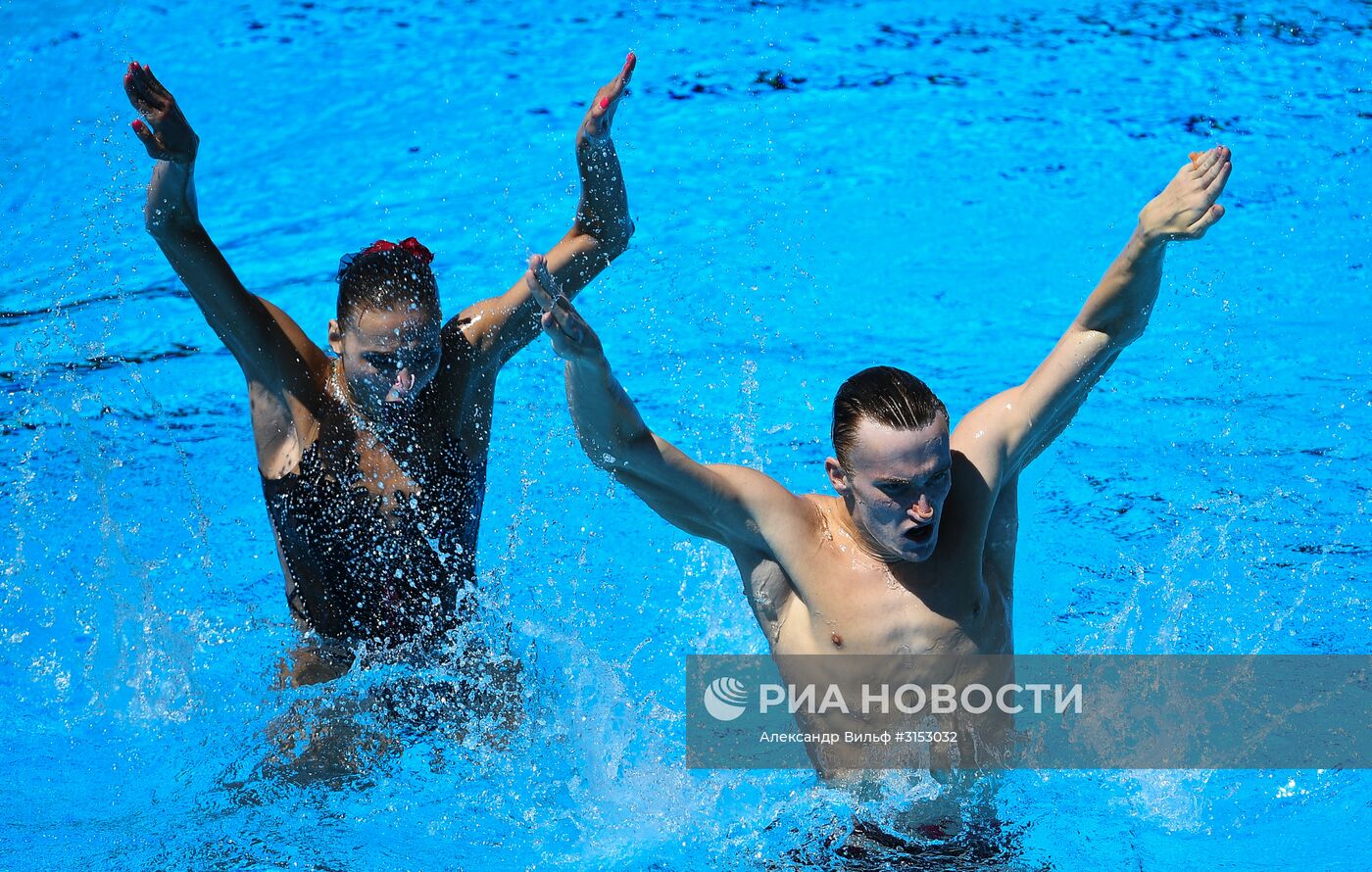 Чемпионат мира FINA 2017. Синхронное плавание. Смешанные дуэты. Техническая программа. Финал