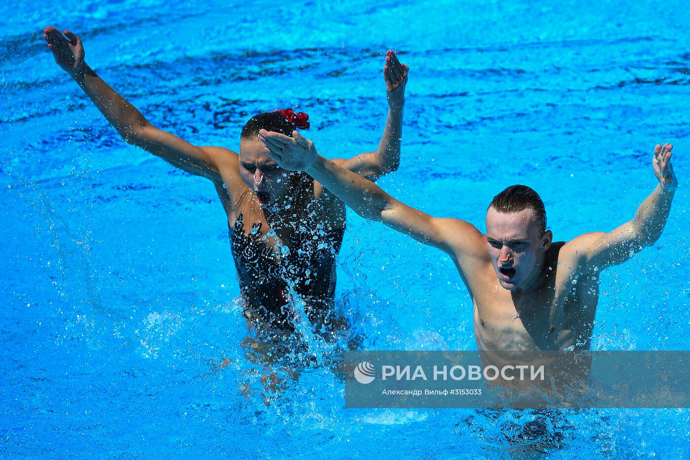 Чемпионат мира FINA 2017. Синхронное плавание. Смешанные дуэты. Техническая программа. Финал