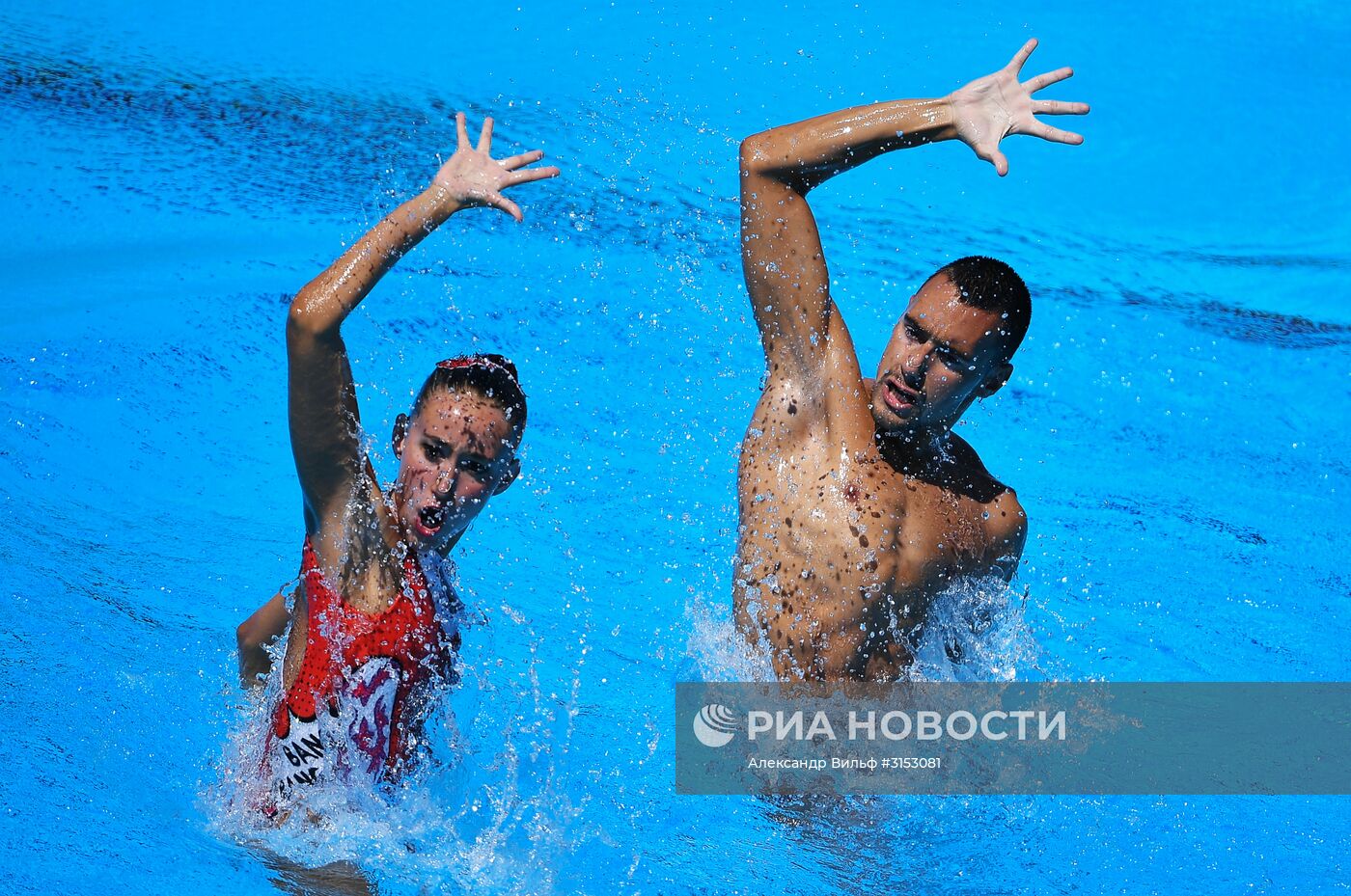 Чемпионат мира FINA 2017. Синхронное плавание. Смешанные дуэты. Техническая программа. Финал