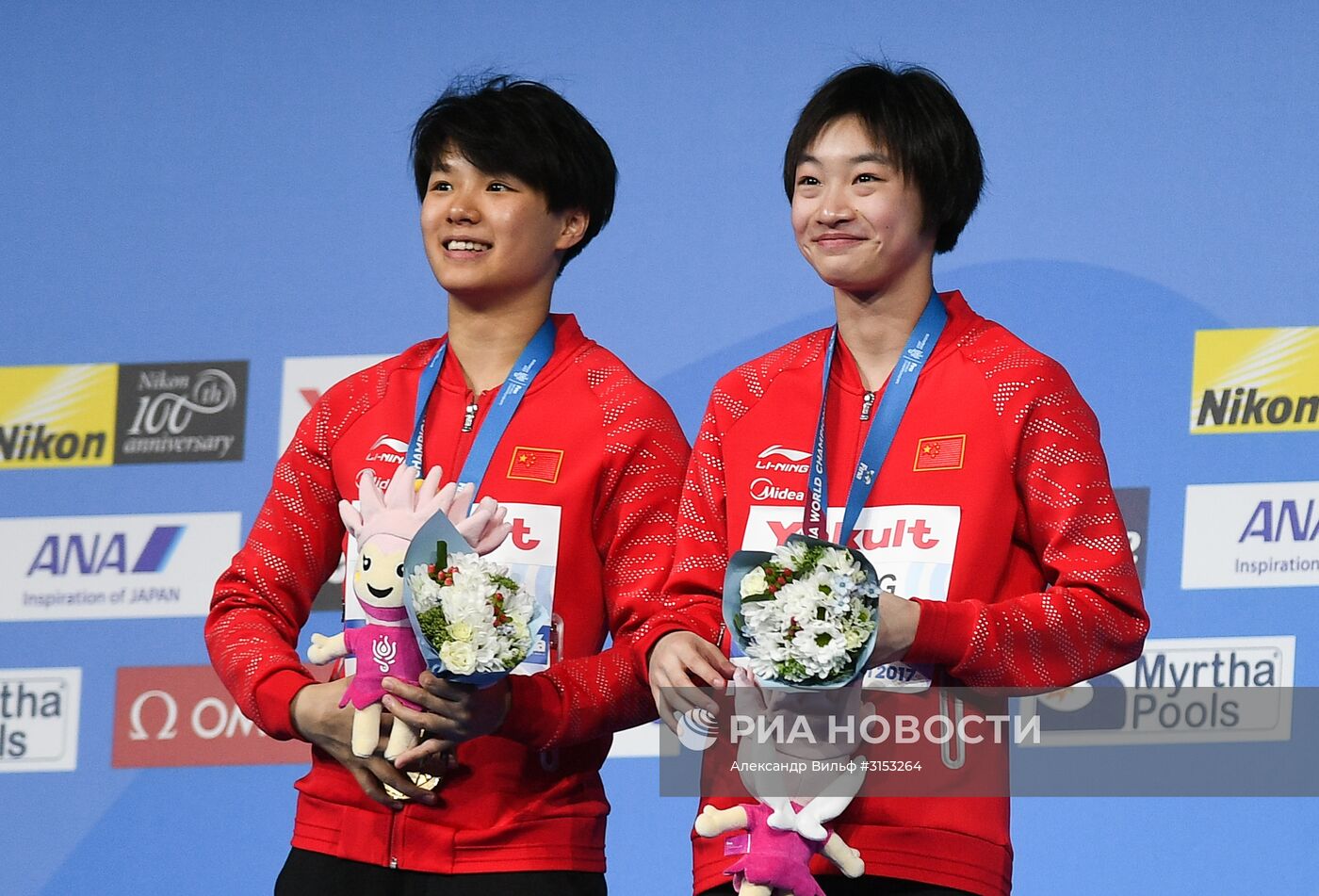 Чемпионат мира FINA 2017. Синхронные прыжки в воду. Женщины. Трамплин 3 м. Финал