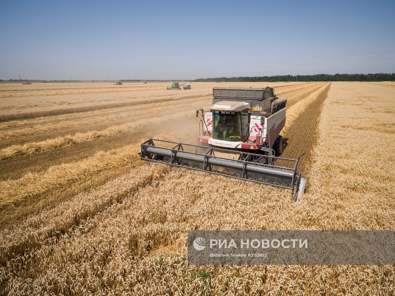 Уборка зерновых в Крансодарском крае
