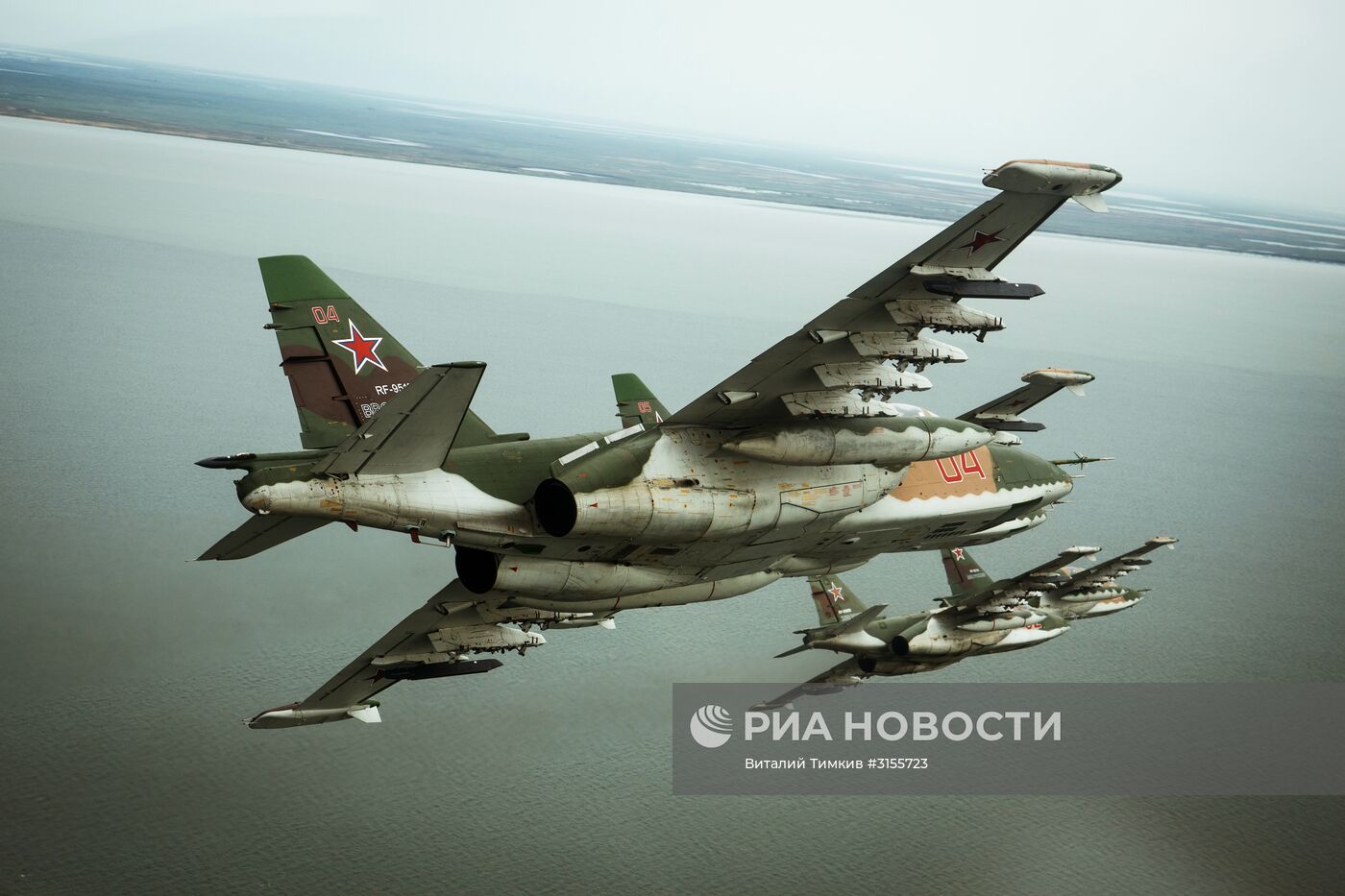 Летно-специальная подготовка экипажей штурмовиков Су-25СМ3 в Приморско-Ахтарске