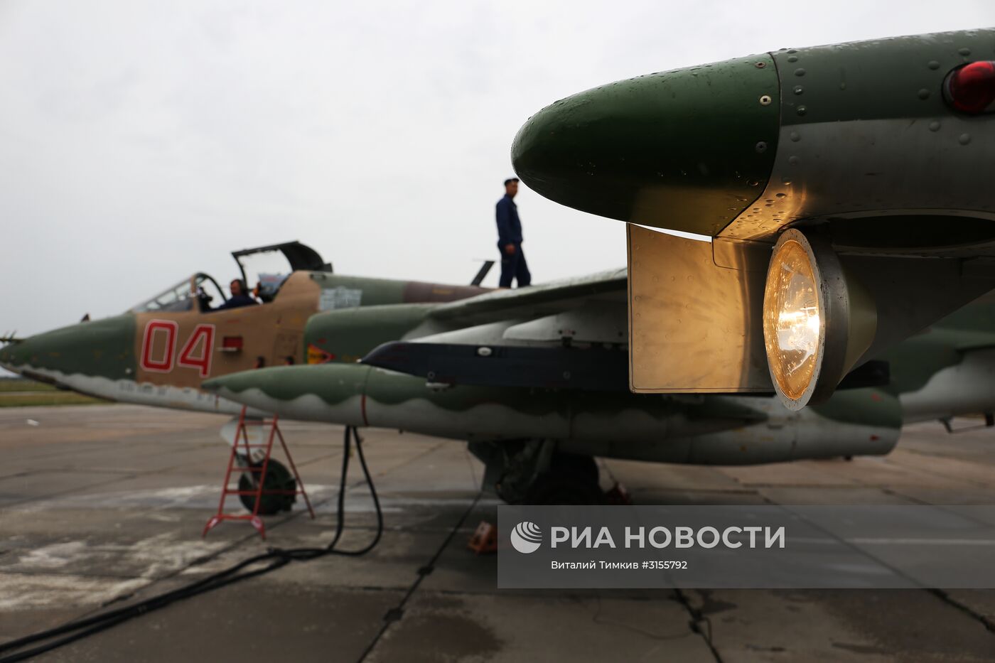 Летно-специальная подготовка экипажей штурмовиков Су-25СМ3 в Приморско-Ахтарске