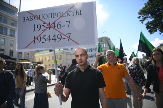 Марш "За свободный интернет" в Москве