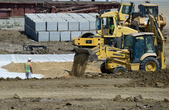 Строительство автомобильных подходов к мосту через Керченский пролив