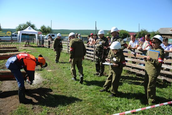 Соревнования лесорубов в Забайкальском крае