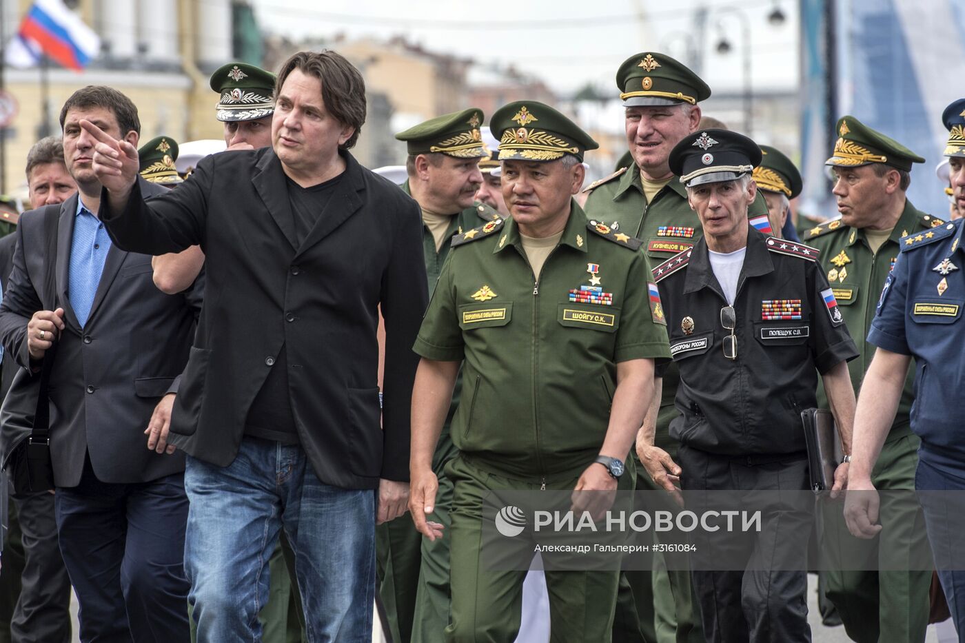 Генеральная репетиция военно-морского парада ко дню ВМФ в Санкт-Петербурге